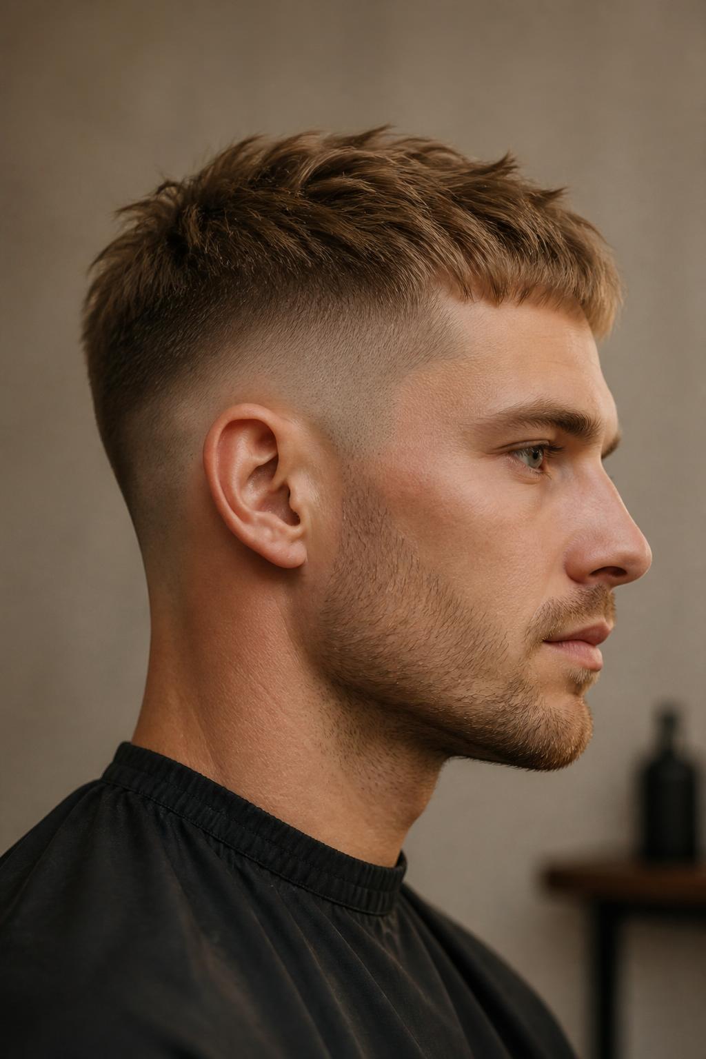 Herrklippning med fade, Skövde